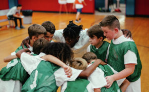 Nate team hudle
